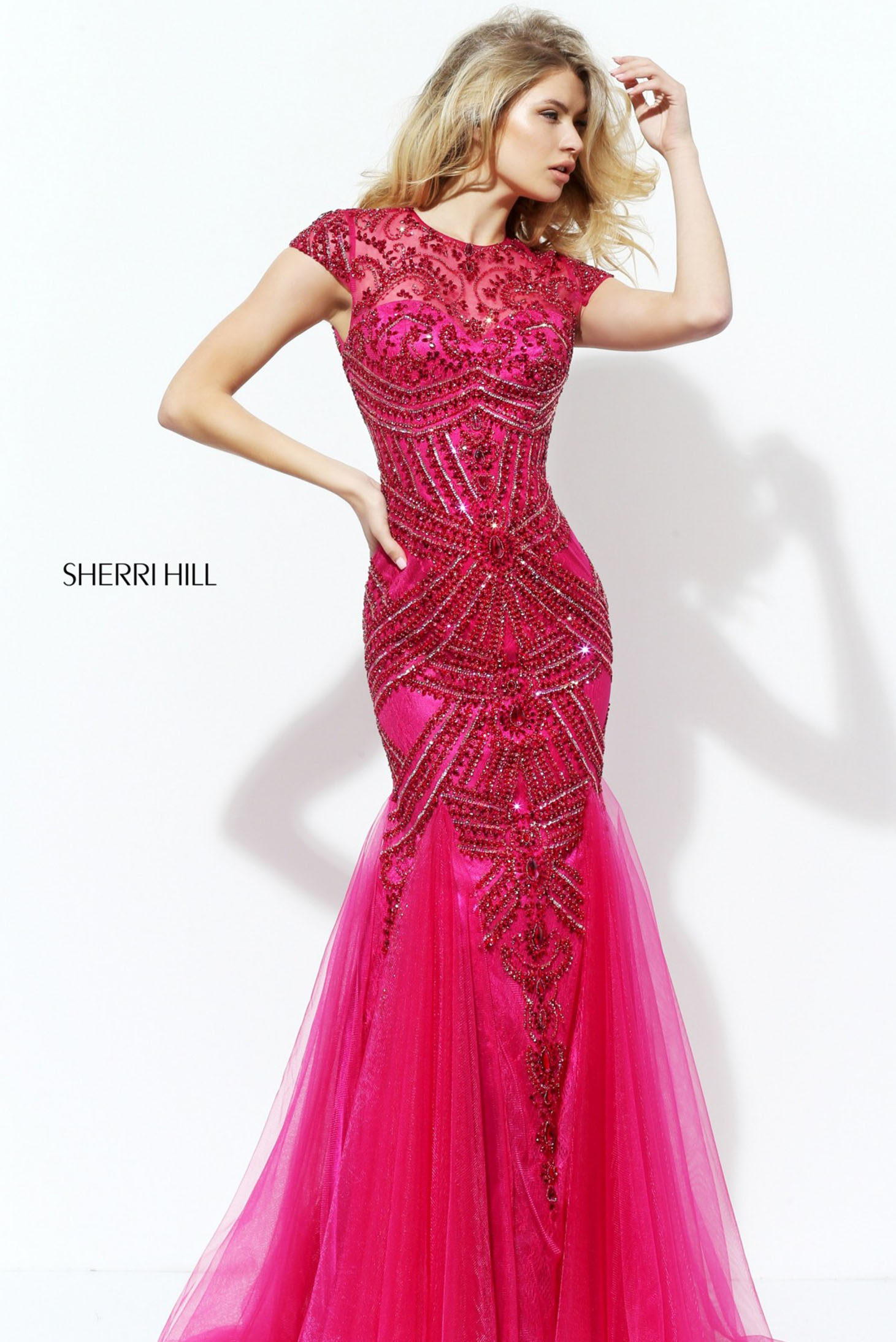 Sherri Hill 50516 Fuchsia Dress