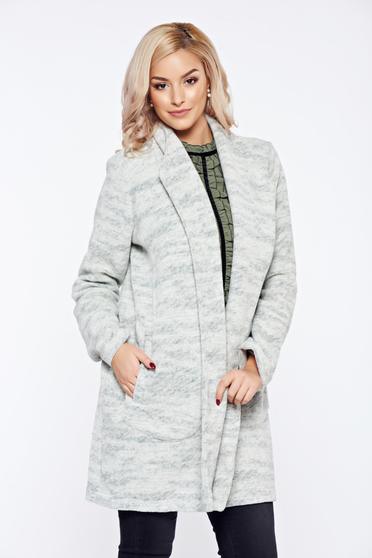 Top Secret grey casual wool cardigan with pockets