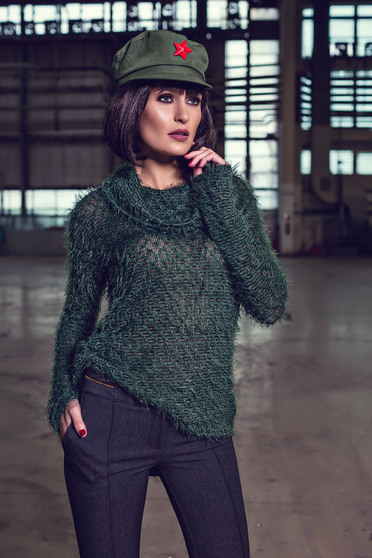 PrettyGirl Touching Moment Green Sweater