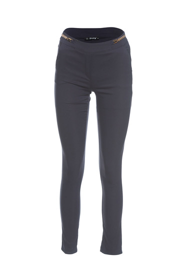 Fofy office darkblue straight trousers with medium waist