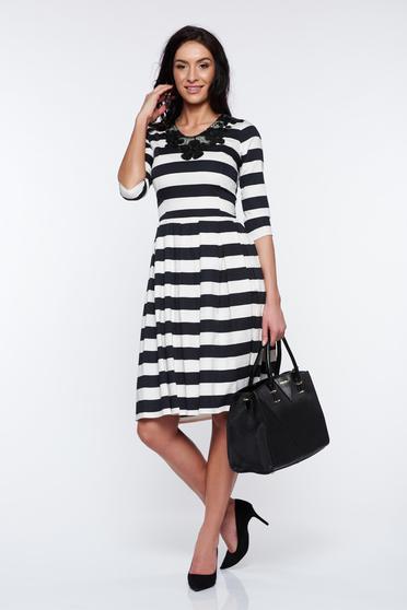 Artista black dress daily cloche knitted lace slightly elastic cotton