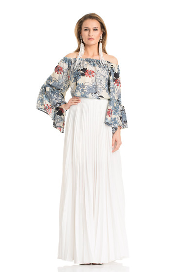 Daniella Cristea Plaited White Skirt