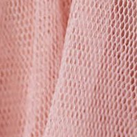 Rochie Ana Radu rosa de lux tip corset din tul captusita pe interior cu bust buretat accesorizata cu cordon