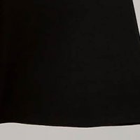 Rochie din stofa usor elastica neagra scurta in clos cu pene - StarShinerS