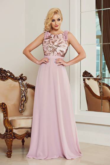 StarShinerS rosa occasional voile fabric dress with sequin embellished details
