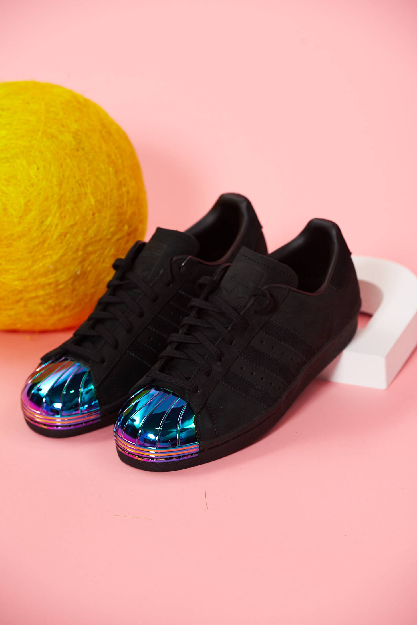 moat explosion pair Pantofi sport din piele naturala Adidas originals superstar 80s metal toe  negru cu siret