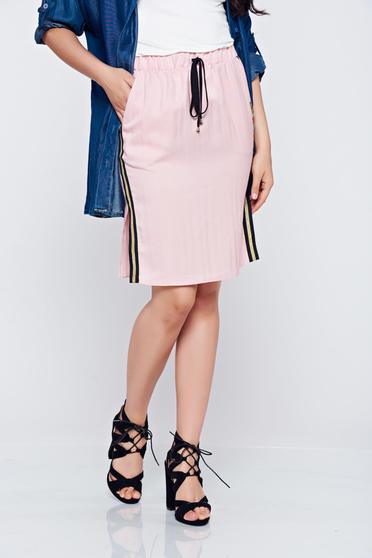 PrettyGirl rosa casual short skirt elastic waist