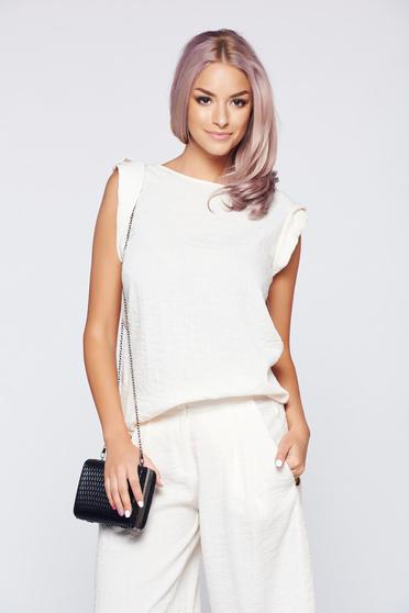 Nude PrettyGirl easy cut airy fabric sleeveless top shirt