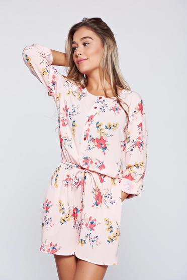 PrettyGirl rosa airy fabric jumpsuit with pockets