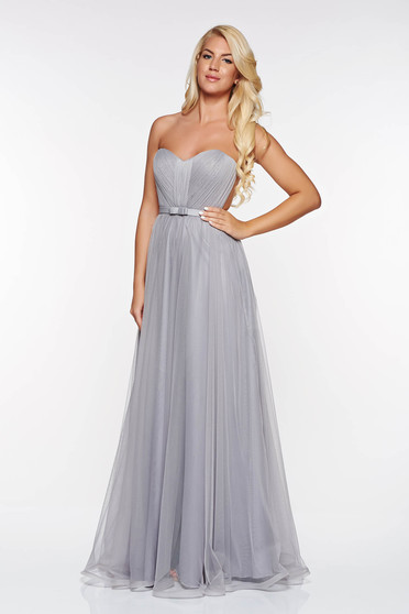 Ana Radu grey occasional net dress push-up cups