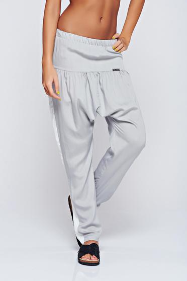 PrettyGirl grey casual trousers elastic waist