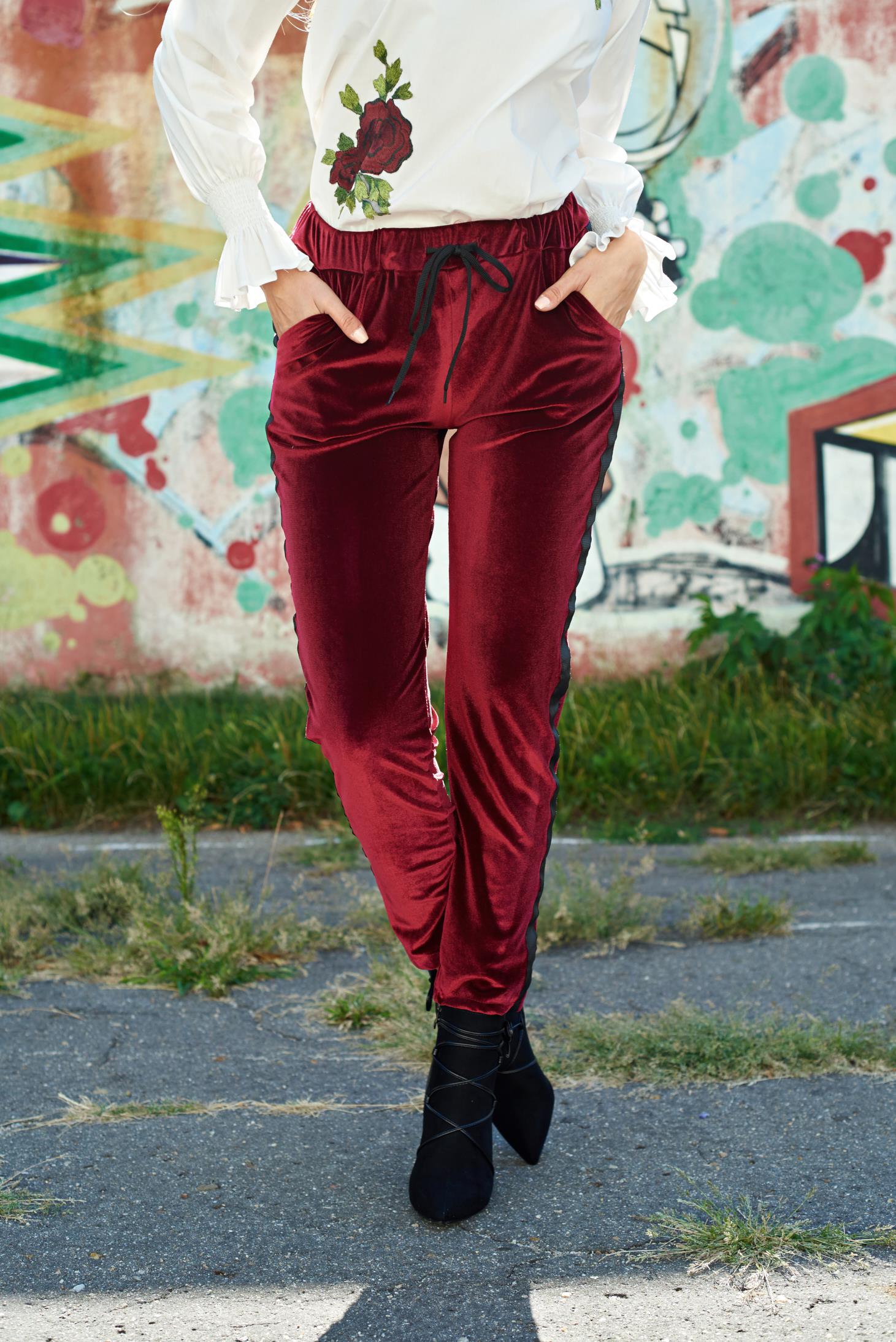 Amazon.com: Neyaolk Womens Cozy Velvet Flared Bootcut Pants High Waisted  Front Seam Wide Leg Palazzo Lounge Trousers Burgundy S : Clothing, Shoes &  Jewelry