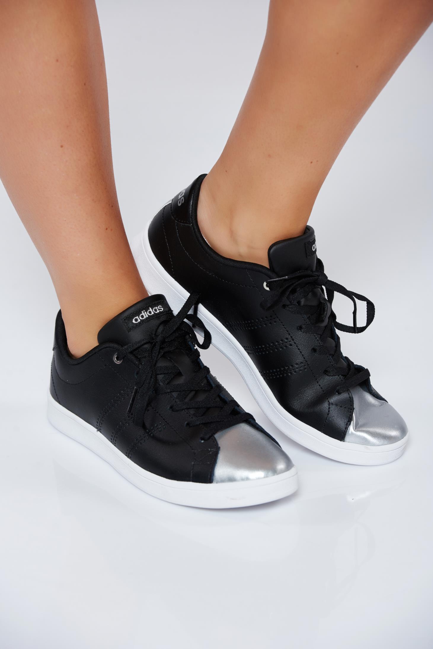 adidas black leather sneakers