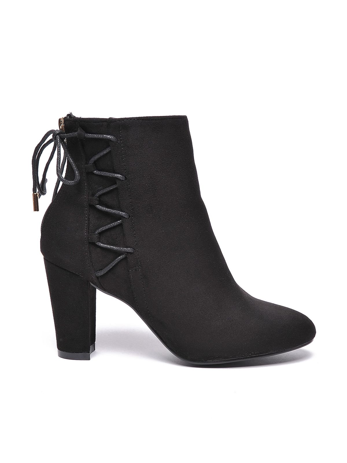 Top Secret Black Office Shoes With High Chunky Heel