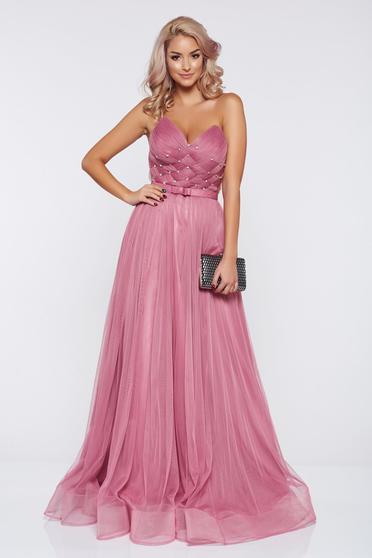 Ana Radu rosa evening dresses off shoulder dress push-up bra