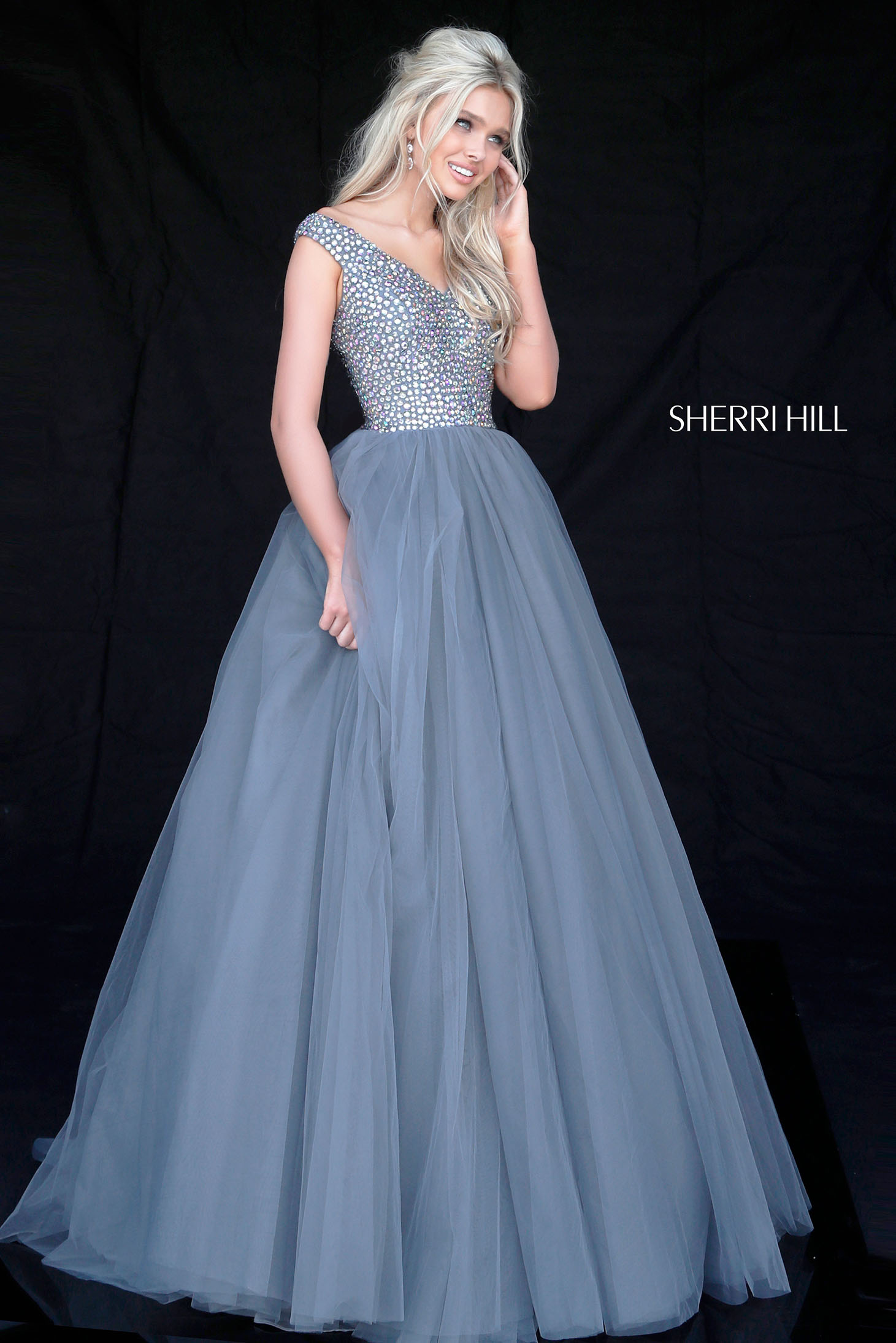 Sherri Hill 51447 Grey Dress