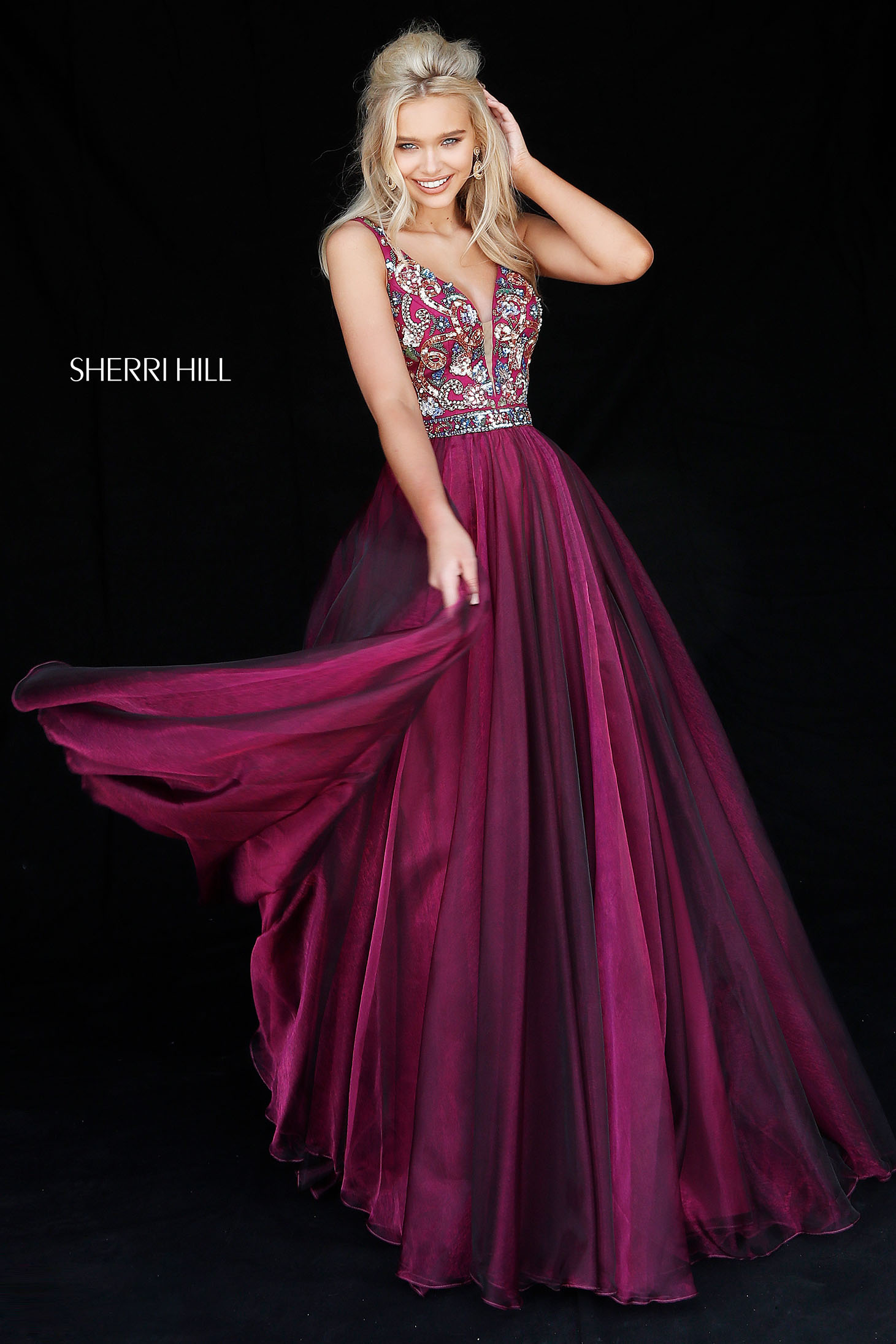 Sherri Hill 51391 Purple Dress