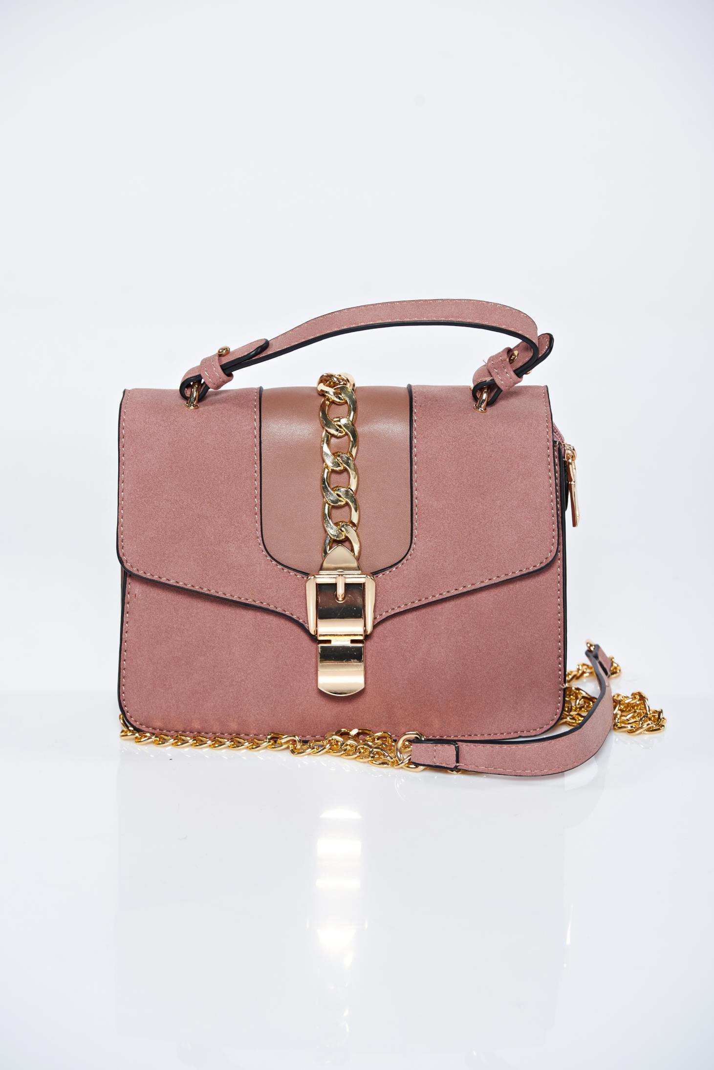 Pink casual bag a compartment with internal pockets