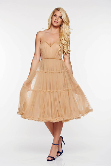 Ana Radu cream occasional corset dress from tulle with push-up cups