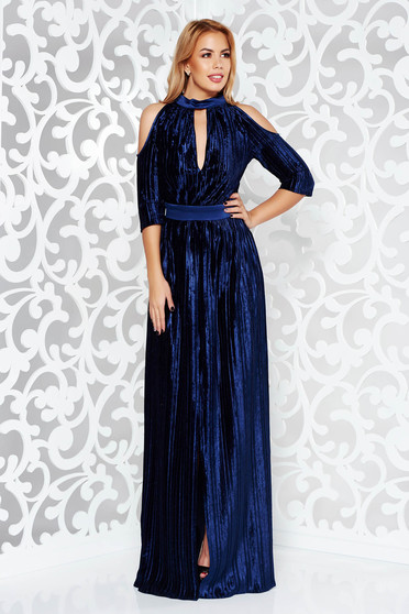 Artista darkblue occasional dress cut-out sleeves