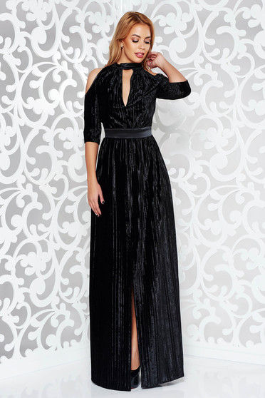 Artista black occasional dress cut-out sleeves