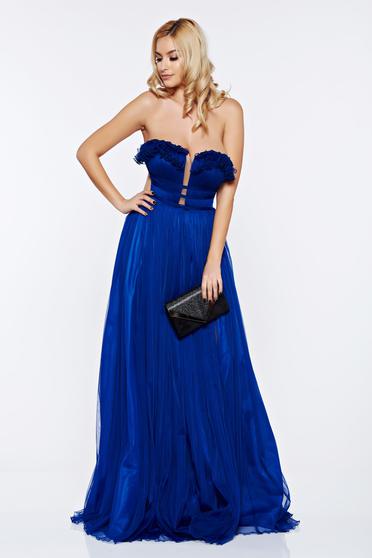 Ana Radu blue occasional long dress with push-up cups