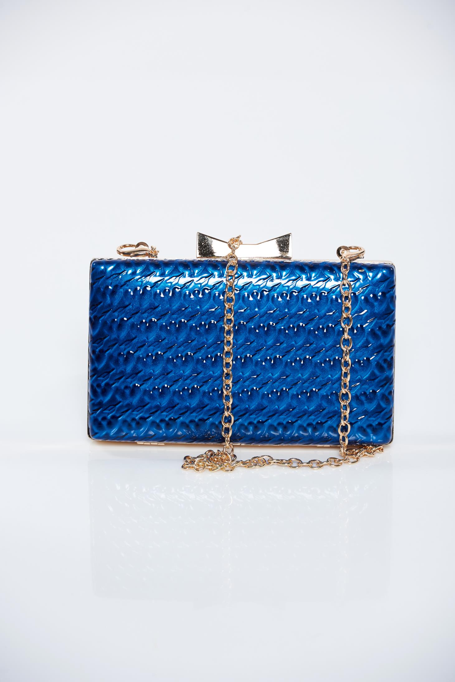 Kék alkalmi táska fémes jelleg fémes kiegészítő 1 - StarShinerS.hu