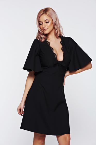 Artista black dress with a cleavage occasional a-line