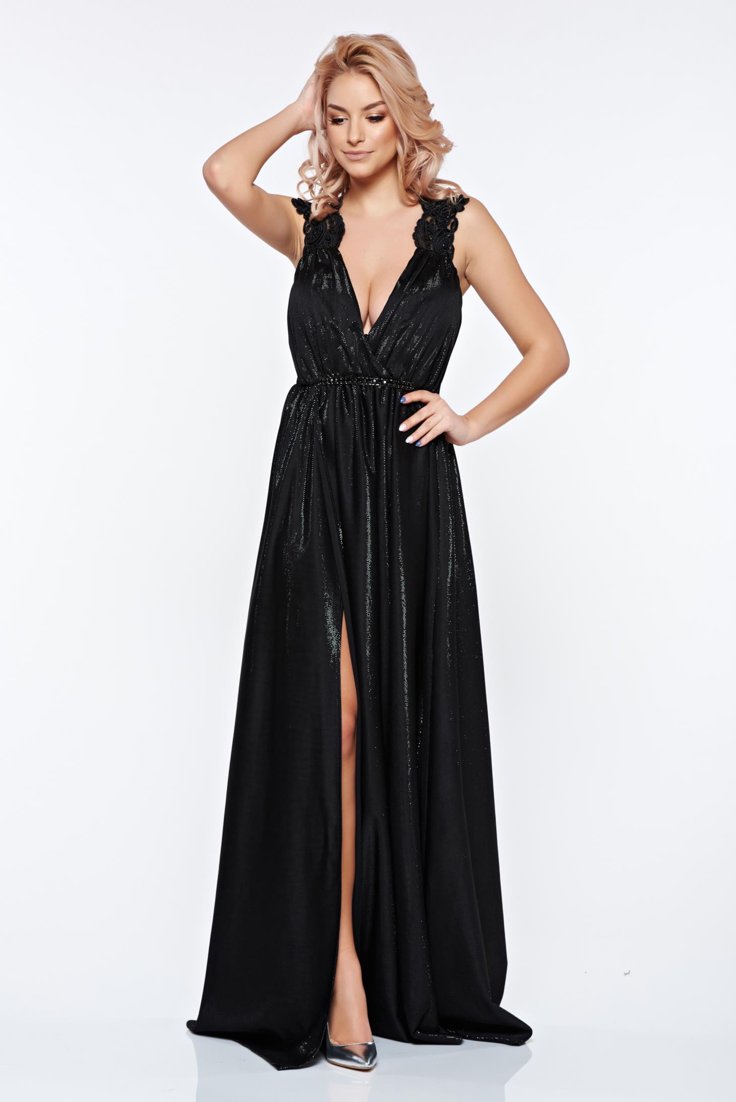 wrap over evening dress