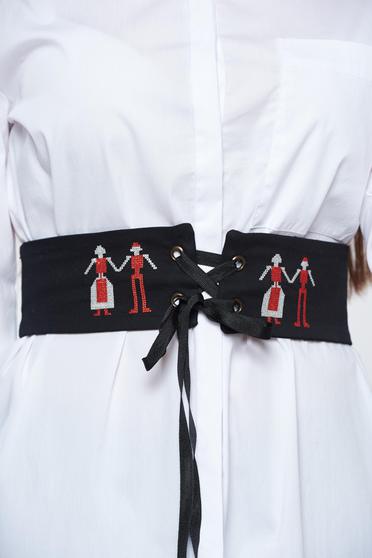 StarShinerS black belt with laced details embroidered