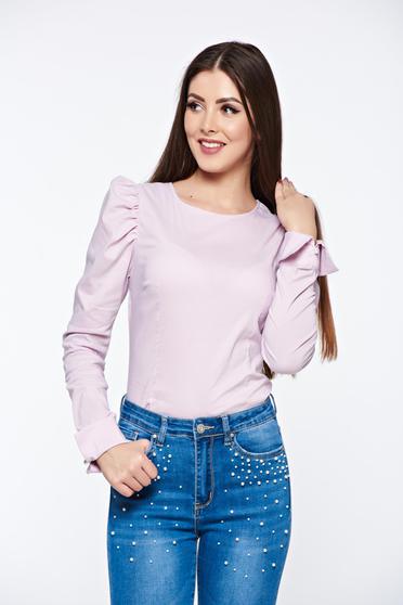 Artista rosa women`s shirt elastic cotton with tented cut