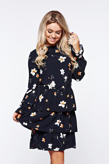 PrettyGirl black dress daily with inside lining airy fabric with elastic waist