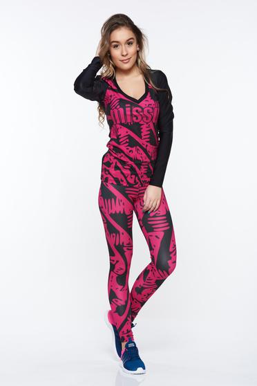 MissQ fuchsia set sporty from elastic fabric with tented cut