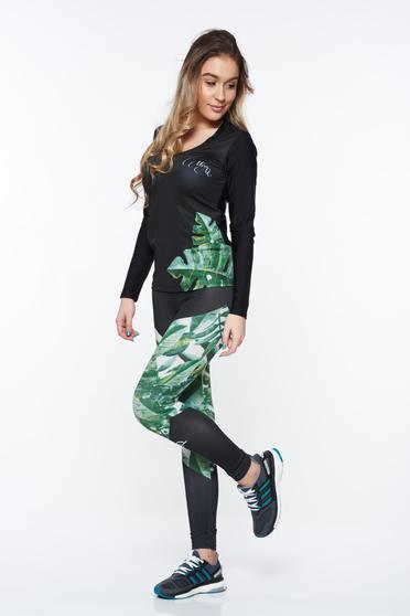 MissQ green set sporty from elastic fabric with tented cut