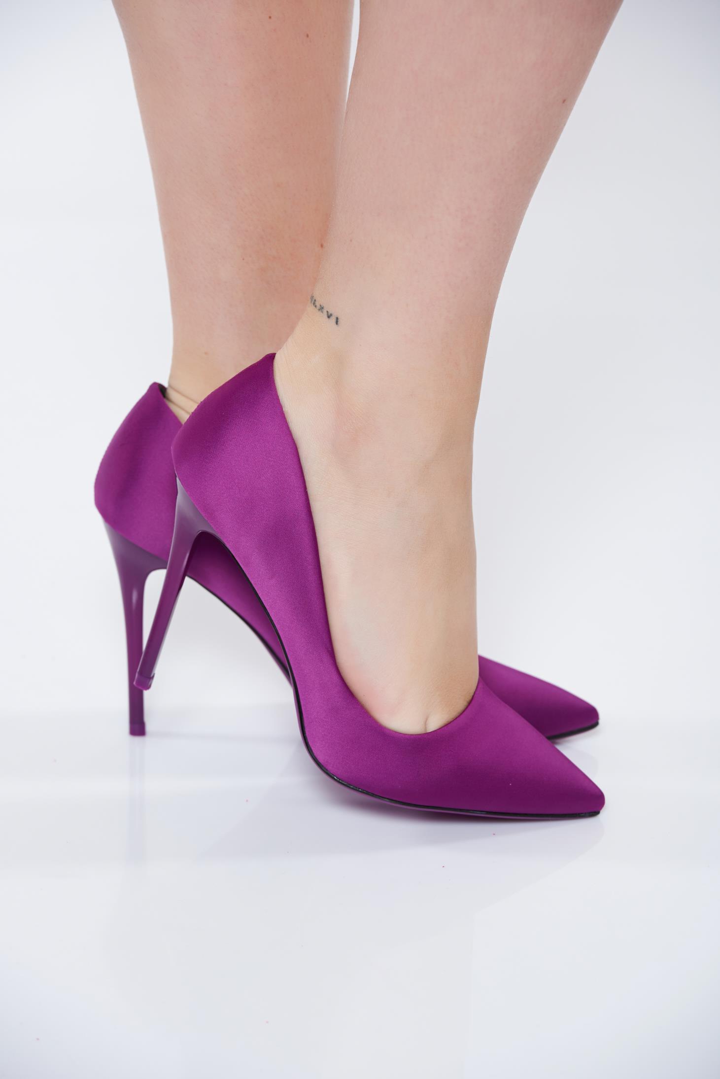 ecological leather stiletto with high heels
