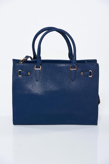Blue bag office from ecological leather