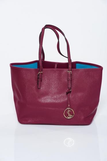 Burgundy bag from ecological leather office