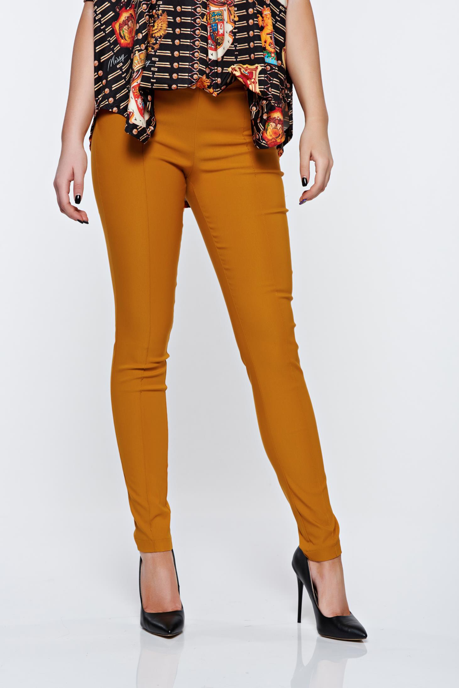 16298 Mustard Pocket Detail Trousers