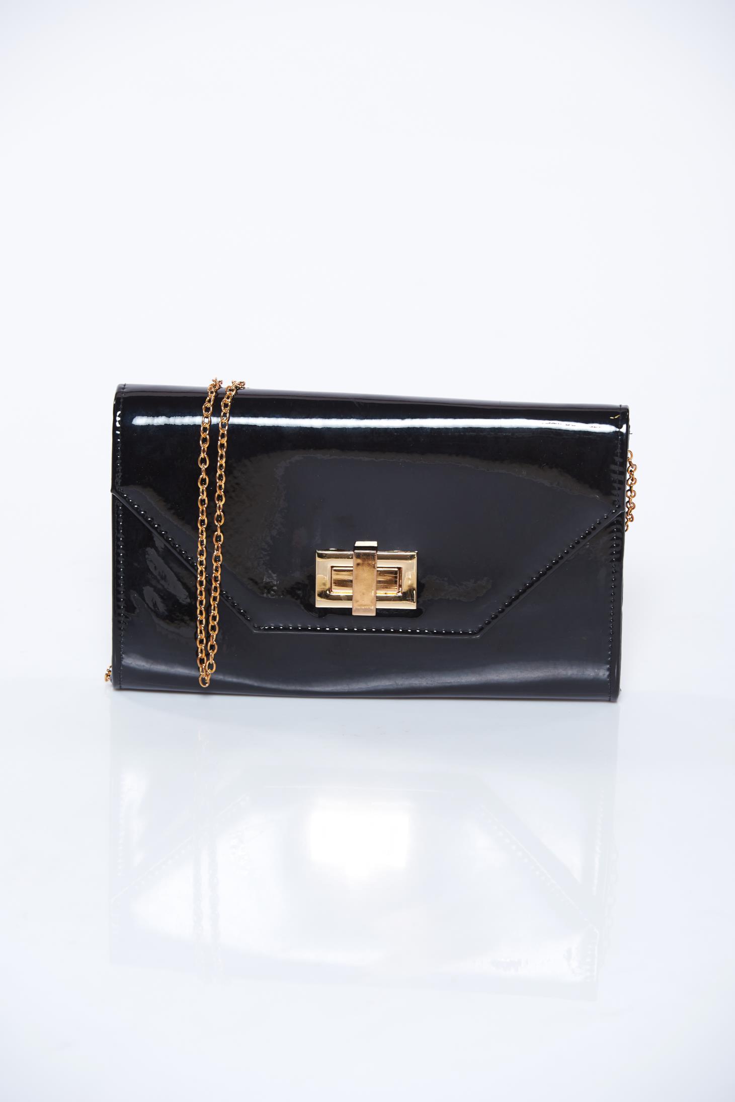 elegant black clutch bag