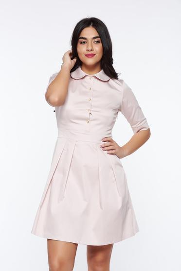 PrettyGirl rosa office cloche dress slightly elastic fabric with round collar
