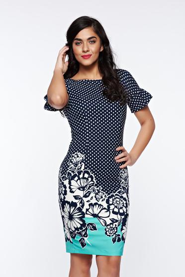 LaDonna mint office pencil dress from elastic fabric with inside lining