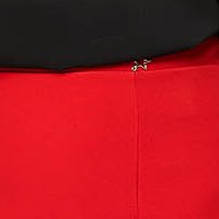 Red pencil type skirt made of slightly elastic fabric with high waist - StarShinerS