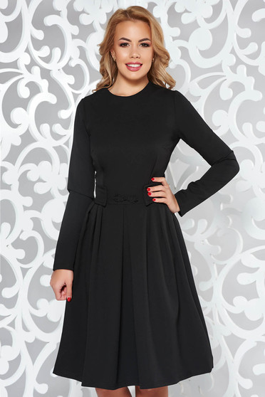 Artista black office cloche dress slightly elastic fabric