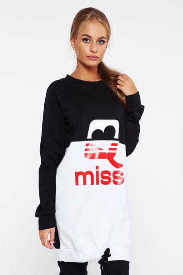MissQ black sporty set cotton with elastic waist