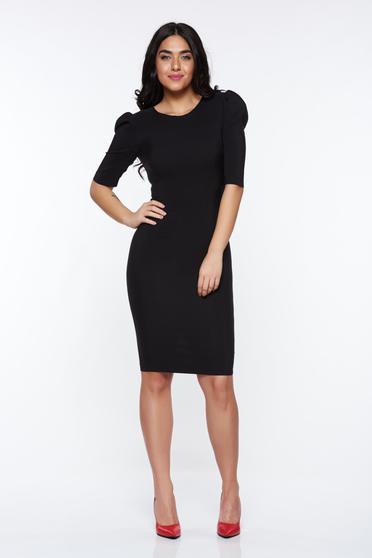 StarShinerS black basic dress with tented cut from elastic and fine fabric