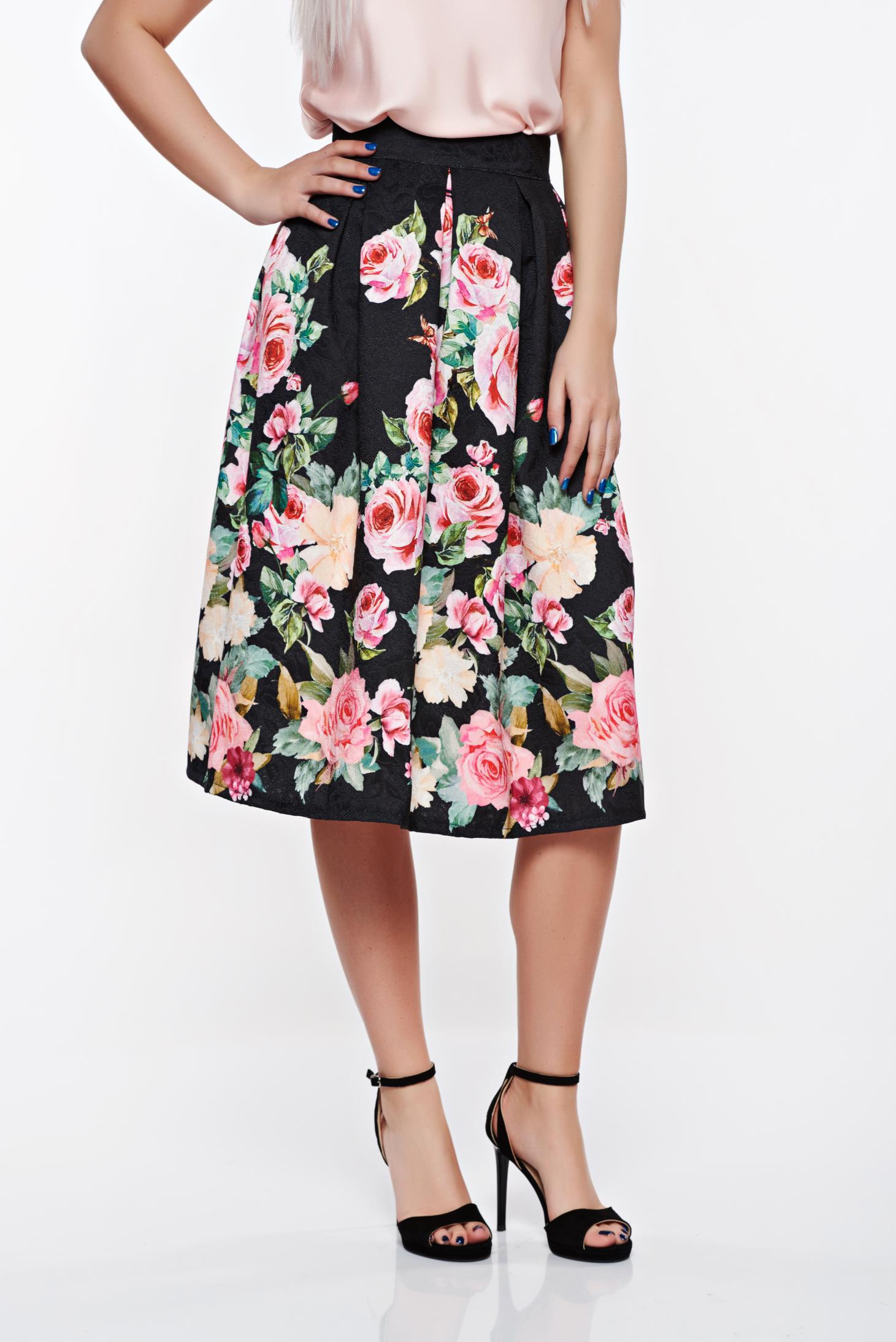 SunShine rosa high waisted elegant cloche skirt from jacquard