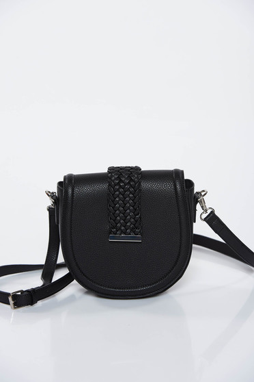 Top Secret black bag casual from ecological leather long, adjustable handle