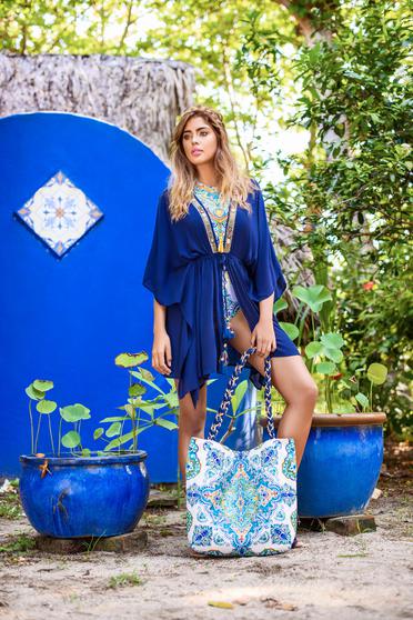 Cosita Linda green bag beach wear medium handles