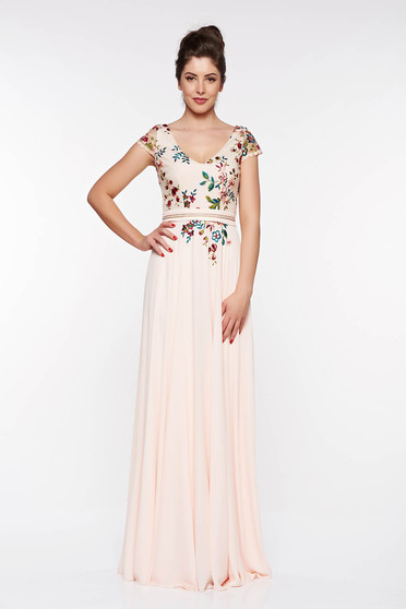 LaDonna rosa occasional embroidered dress with inside lining airy fabric