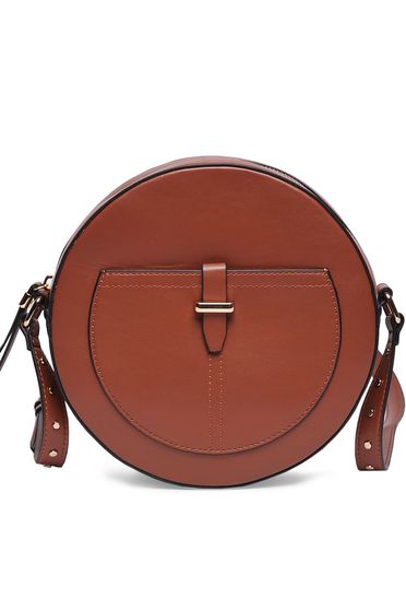 Top Secret brown casual bag from ecological leather long, adjustable handle